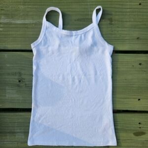 Top Fine Rib Singlet White